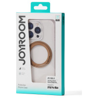 Joyroom JR-16JL6 iPhone 16 Pro Ultra-Thin MagSafe Compatible Case with 360° Ring Stand - Gold
