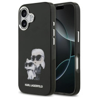 Karl Lagerfeld IML Aquarelle Karl & Choupette & Logo MagSafe Case for iPhone 17 - Black