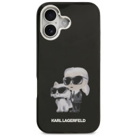 Karl Lagerfeld IML Aquarelle Karl & Choupette & Logo MagSafe Case for iPhone 17 - Black