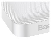 Baseus Bipow powerbank with display 10000mAh 15W white (Overseas Edition) + USB-A - Micro USB cable 0.25m white (PPBD050002)