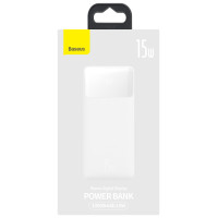 Baseus Bipow powerbank with display 10000mAh 15W white (Overseas Edition) + USB-A - Micro USB cable 0.25m white (PPBD050002)