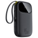 Baseus EnerFill FC31 20000mAh 45W Power Bank with Display with USB-C and Lightning Cables - Black