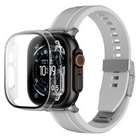 Amazingthing Radix Glass Screen Protector with Case for Apple Watch UItra 3 49mm - Clear