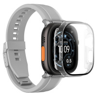 Amazingthing Radix Glass Screen Protector with Case for Apple Watch UItra 3 49mm - Clear