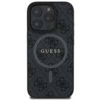 Guess 4G Ring Classic Logo MagSafe case for iPhone 16 Pro - black