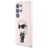 Karl Lagerfeld Silicone Graffiti Ikonik Printed Logo MagSafe Case for Samsung Galaxy S25 Ultra - Pink