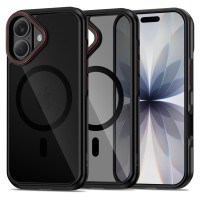 Tech-Protect MagHybrid MagSafe Case for iPhone 17 - Black and Red