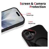 Tech-Protect MagHybrid MagSafe Case for iPhone 17 - Black and Red