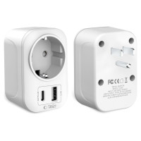 Tech-Protect TA100 US Adapter - White