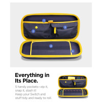 Spigen Nano Pop Pro Pouch for Nintendo Switch 2 - Navy Blue and Yellow