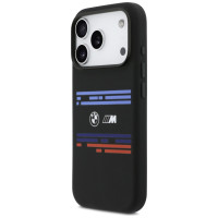 BMW M Silicon Horizontal Line MagSafe Case for iPhone 17 Pro - Black