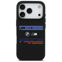 BMW M Silicon Horizontal Line MagSafe Case for iPhone 17 Pro - Black