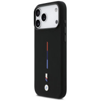 BMW M Silicon Tricolor Line MagSafe Case for iPhone 17 Pro Max - Black