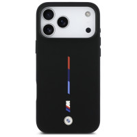 BMW M Silicon Tricolor Line MagSafe Case for iPhone 17 Pro Max - Black