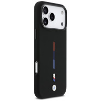 BMW M Silicon Tricolor Line MagSafe Case for iPhone 17 Pro Max - Black