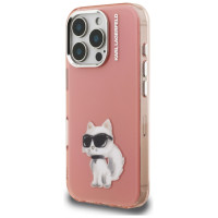 Karl Lagerfeld IML Aquarelle Choupette & Logo iPhone 16 Pro Case - Pink