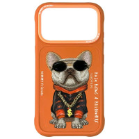 Nimmy Glasses Cool Dog Case for iPhone 17 Pro Max - Orange