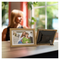 Wozinsky WRC-32 10.1" Digital Photo Frame with Frameo 32GB App - Light Brown