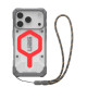 UAG Pathfinder Clear MagSafe Bundle Case with Lanyard for iPhone 17 Pro - Gray/Red