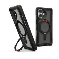 UAG Plasma XTE MagSafe case for iPhone 17 - black and orange