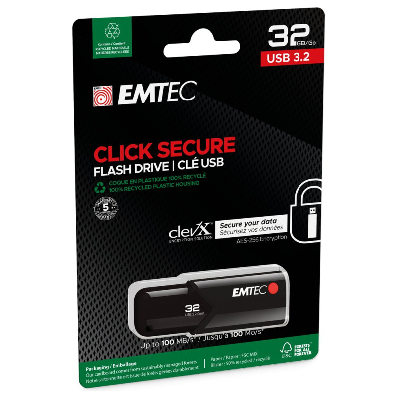 Emtec USB3.2 Click Secure B123 32GB
