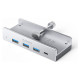 Orico MH4PC Hub Clamp-Mounted USB-C / 3x USB-A 3.0 + 1x USB-C 3.0 - Silver