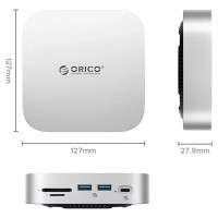 Orico MiniLink 9-in-1 Docking Station with Hard Drive Bay - Silver
