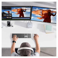 Orico MiniLink 9-in-1 Docking Station with Hard Drive Bay - Silver