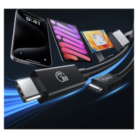 Orico USB4 Thunderbolt5 Cable 80Gbps 240W USB-C to USB-C 1.5m - Black