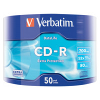 Verbatim Matricas CD-R Verbatim Data Life 700MB 1x-52X Extra Protection 50 Pack Wrap Spindle