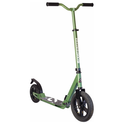 Six Degrees Scooter skrejritenis ar amortizāciju,300 mm un 205 mm, zaļ&scaron; - AU 534