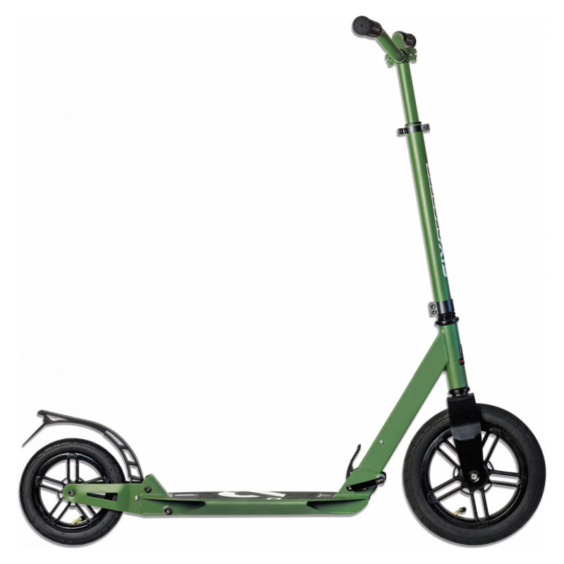 Six Degrees Scooter skrejritenis ar amortizāciju,300 mm un 205 mm, zaļ&scaron; - AU 534