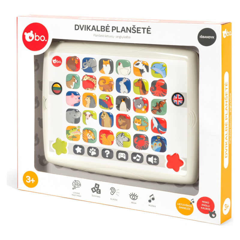 BO. Educational Toy - Bilingual Tablet (Lithuanian lang.)