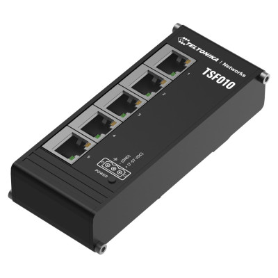 Teltonika Switch|TELTONIKA|Switch type Unmanaged|Form factor DIN rail|5xRJ-45 ports|RJ-45 Ports Type Fast Ethernet (10/100)|5xFast Ethernet (copper) ports quantity|TSF010000000