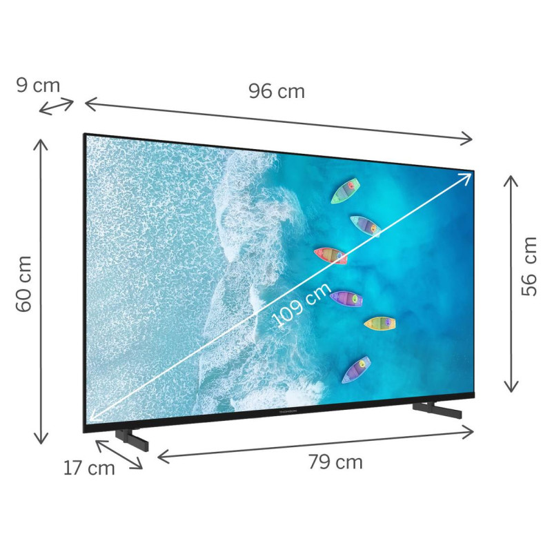 Thomson TV Set|THOMSON|43 "|4K Ultra HD|3840 x 2160 pixels|Flat|16:9|LED|43UG4S15