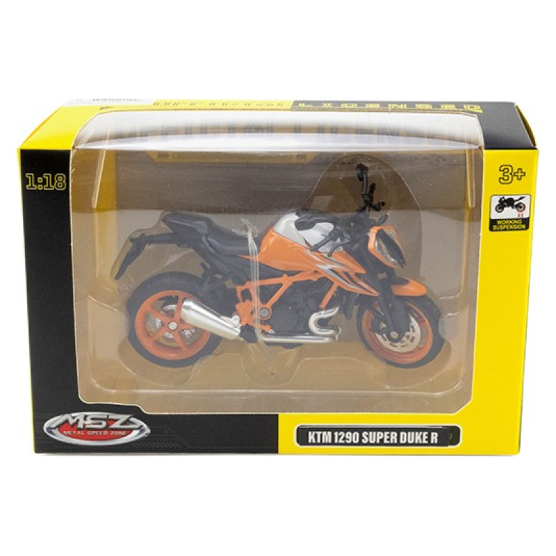 MSZ Miniatūrais modelis - KTM 1290 Super Duke R, mērogs 1:18
