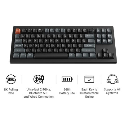Keychron KEYBOARD WRL V3 ULTRA/BLACK V3U-D1 KEYCHRON