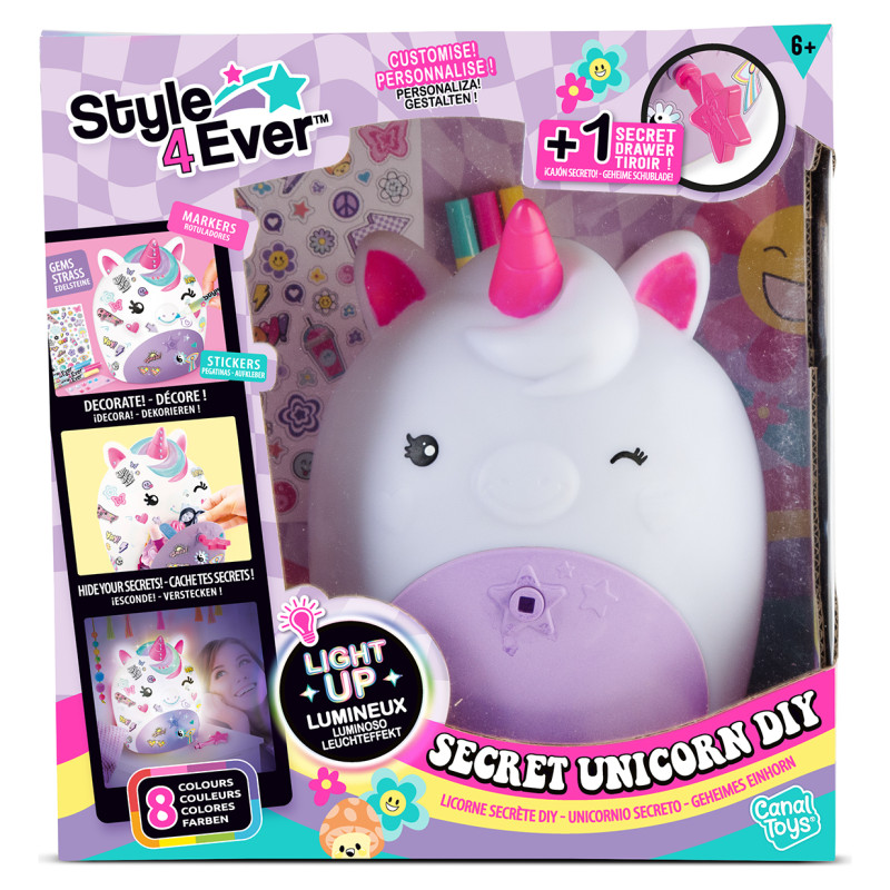 Style 4 Ever Dekors ar noslēpumu Pa&scaron;darināta vienradža lampa