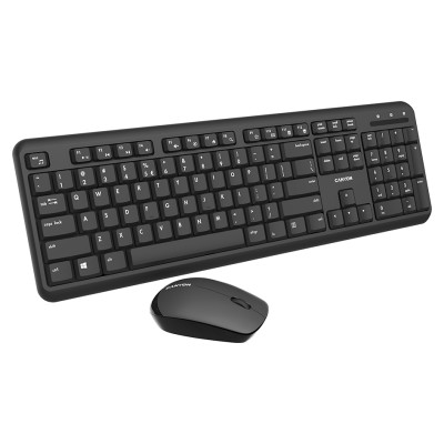 Canyon SET-W20 UK/US Keyboard+Mouse Velvet Wireless Black