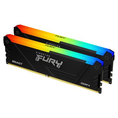 Kingston 32GB 3200MT/s DDR4 CL16 DIMM (Kit of 2) FURY Beast RGB