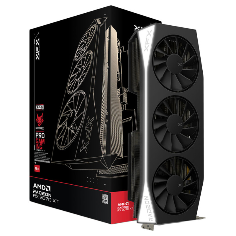 XFX Mercury AMD Radeon RX 9070XT 16GB GDDR6 256-bit HDMI 3x DP