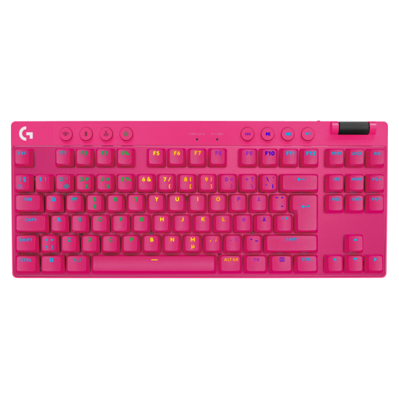 Logitech G PRO X TKL LIGHTSPEED Mechanical Gaming Keyboard - MAGENTA - US INT'l - TACTILE
