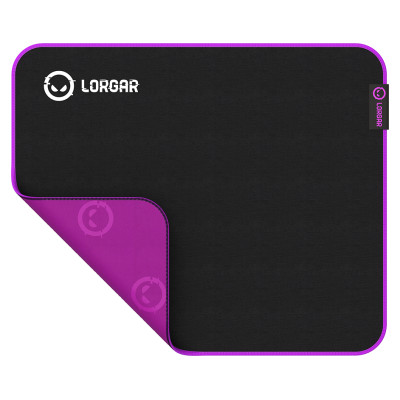 Lorgar Main 313, Gaming mouse pad, High-speed surface, Purple anti-slip rubber base, size: 360mm x 300mm x 3mm, weight 0.195kg