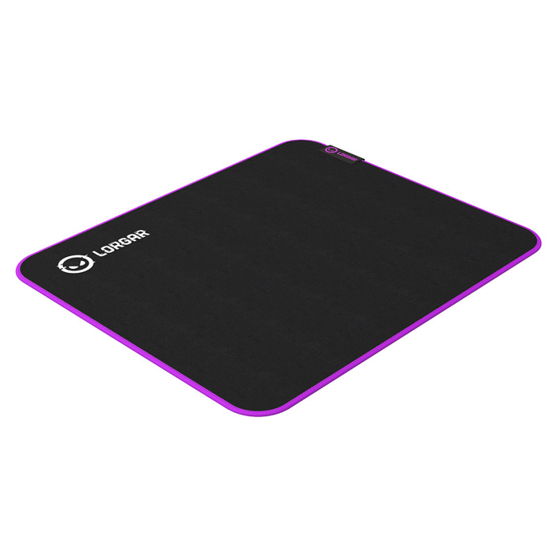 Lorgar Main 313, Gaming mouse pad, High-speed surface, Purple anti-slip rubber base, size: 360mm x 300mm x 3mm, weight 0.195kg