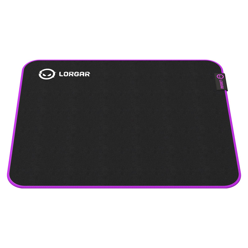 Lorgar Main 313, Gaming mouse pad, High-speed surface, Purple anti-slip rubber base, size: 360mm x 300mm x 3mm, weight 0.195kg