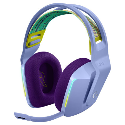 Logitech G733 LIGHTSPEED Wireless RGB Gaming Headset - LILAC