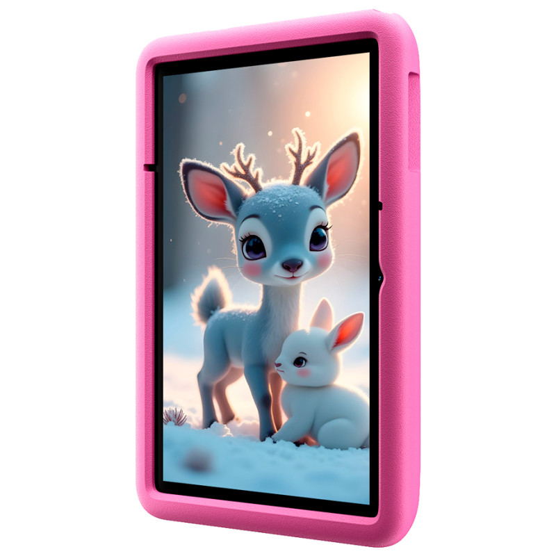 Blackview Tab 60 Pro Kids LTE 10.1-inch HD+ 800x1280 IPS 60Hz 4GB/128GB Octa-core T606 1.6GHz 5MP Front/8MP Back Camera Battery 7700mAh NO Carger USB Type-C Android 15 SD card slot Rose Pink