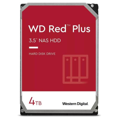 Western Digital HDD|WESTERN DIGITAL|Red Plus|4TB|SATA 3.0|128 MB|5400 rpm|3,5"|WD40EFZX