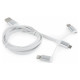 Gembird USB Male - MicroUSB/Type C/Lightning Male 1m White