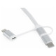 Gembird USB Male - MicroUSB/Type C/Lightning Male 1m White